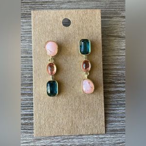 Anthropologie Pink and Blue Earrings